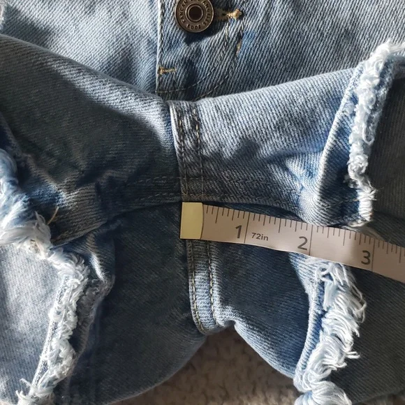 KanCan High-Rise Distressed Denim Cut Off Jean Shorts - Picture 8 of 10